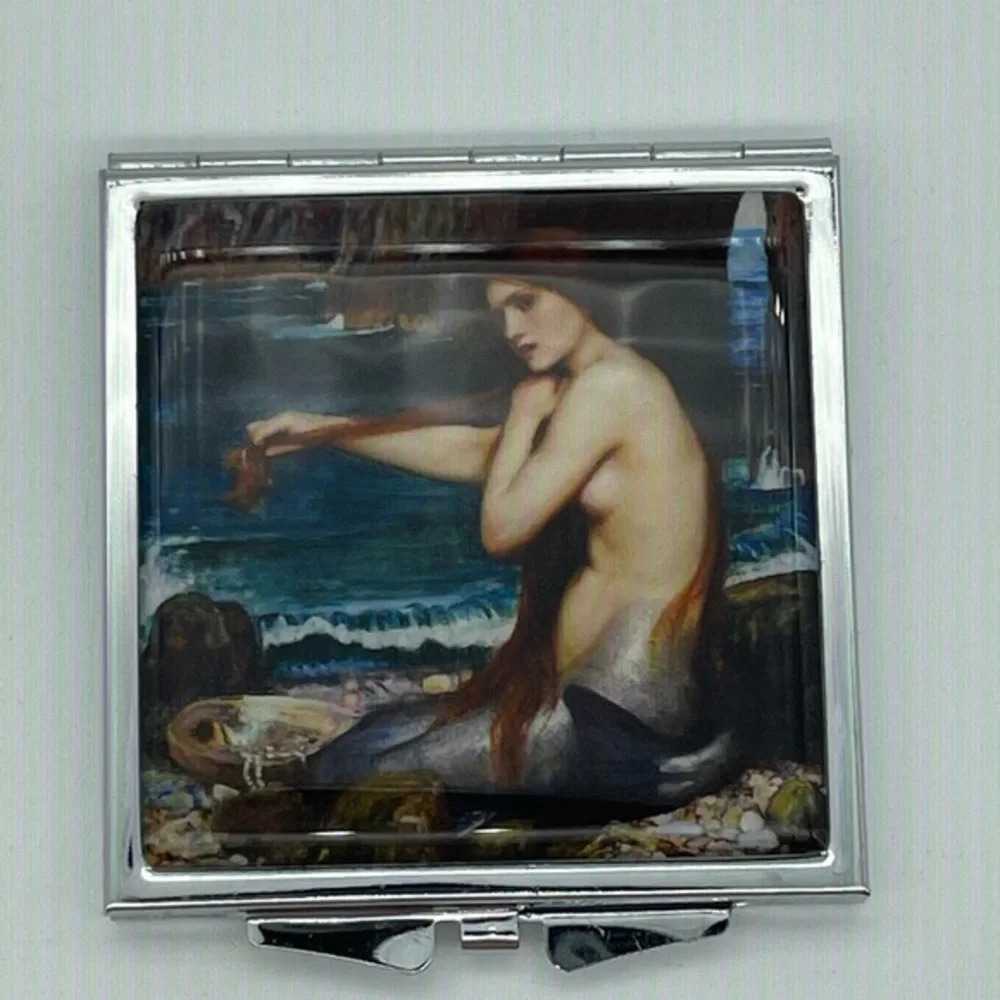 Retro Mermaid 🧜♀️ Compact Mirror, NWOT